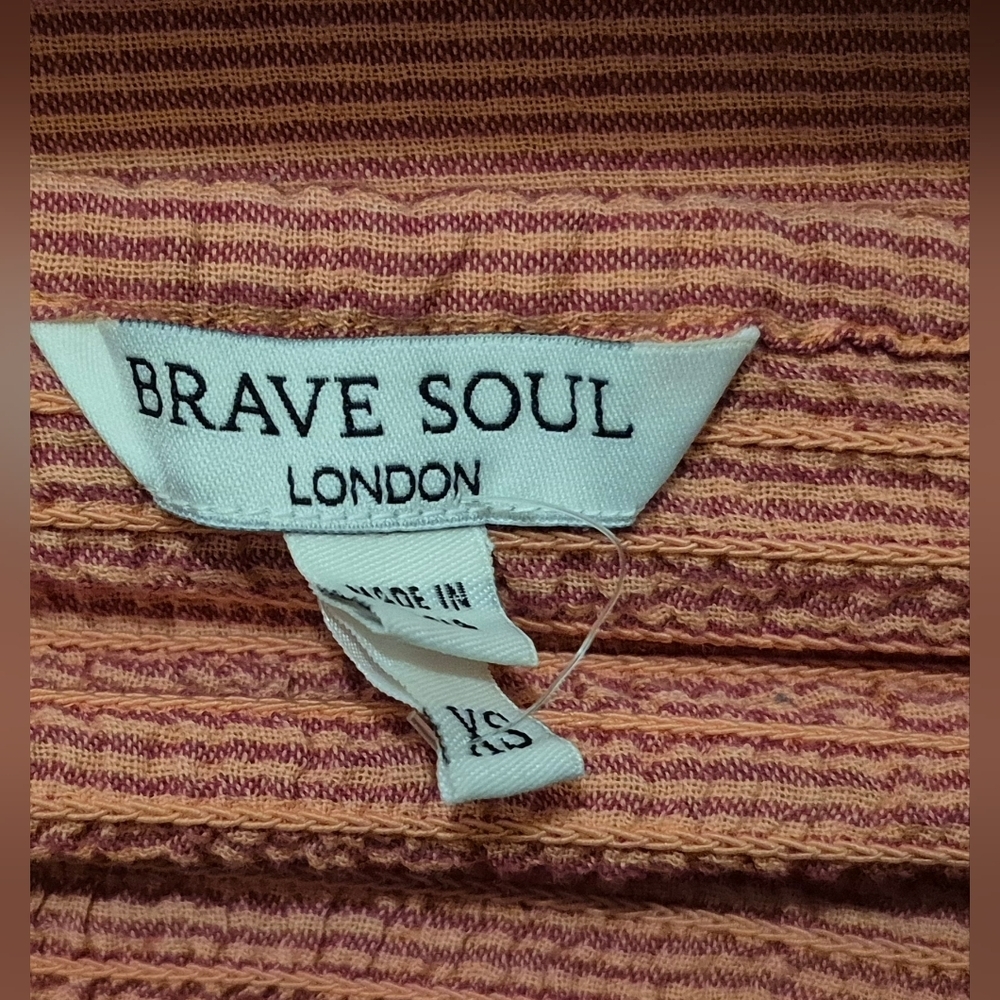Brave Soul London Zaza Smocked Dress – Red Stripe (XS) - Picture 3 of 5